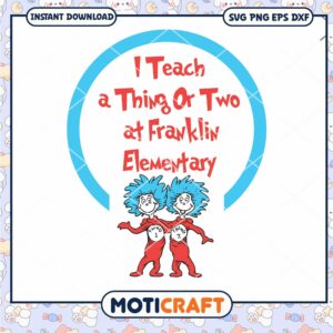Thing 1 & 2 Teacher PNG