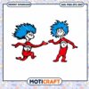 Thing 1 and Thing 2 Fun Character PNG Download File
