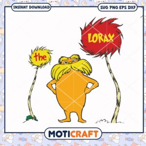 The Lorax Cartoon Character PNG Instant Download Art