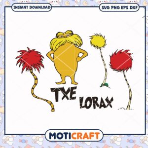 The Lorax Character PNG Instant Download for Crafts