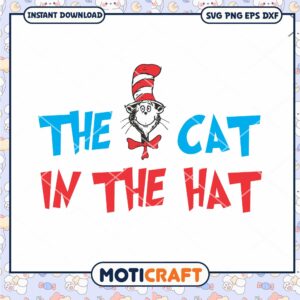 The Cat in the Hat PNG Instant Download for Crafts