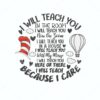 Teaching Because I Care Fun Educational PNG Design