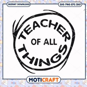 Teacher of All Things Quote PNG Instant Download Design