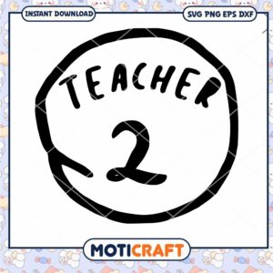 Teacher Badge Design PNG for Classroom Decor and Gifts