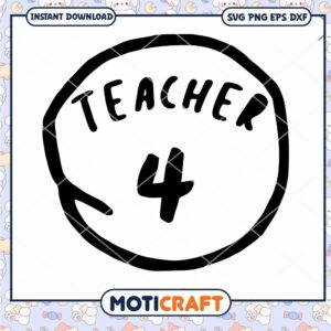 Teacher Badge Design PNG for Instant Download Crafting