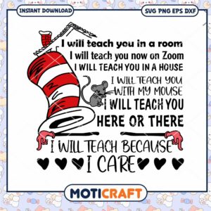 Teach You Anywhere Fun Classroom Decor PNG Design