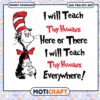 Teach Tiny Humans Digital Download Cat in Hat Art PNG