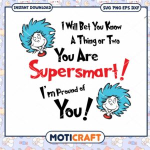 Supersmart Inspirational Quote PNG for Kids Decor