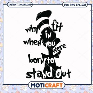 Stand Out Inspirational Quote PNG Graphic for Download