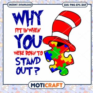 Stand Out Puzzle Design Inspirational Quote PNG Art