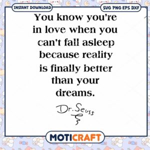 Romantic Dr Seuss Quote Instant Download PNG Art Print