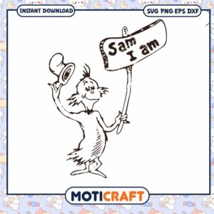 Sam I Am Character PNG Instant Download for Fun Crafts