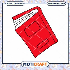 Red Sketchbook Graphic Instant Download PNG File