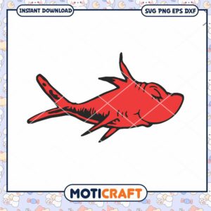 Red Fish PNG Instant Download for Crafts and Designs