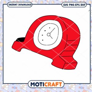 Red Retro Stopwatch PNG Instant Download Design File