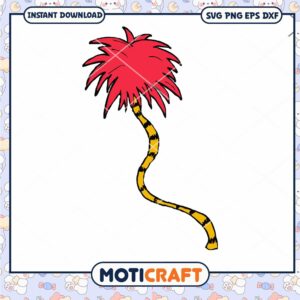 Red and Yellow Striped Palm Tree Graphic PNG Download