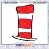 Red and White Striped Hat PNG Instant Download Graphic