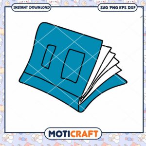 Printable Blue Folder Design PNG Digital Download Art