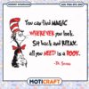 Magical Dr Seuss Quote Book Lovers Printable PNG Art 1 Magical Dr Seuss Quote Book Lovers Printable PNG Art