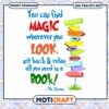 Magic Quotes Inspirational Design for Book Lovers PNG