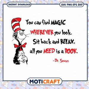 Magic Quote Art Print Featuring Dr Seuss Inspiration PNG