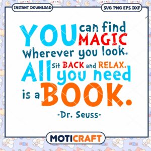 Magic of Reading Quote Downloadable Art in PNG Format