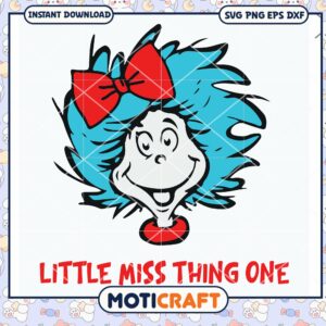 Little Miss Thing One Cute Character PNG Downloadable Art