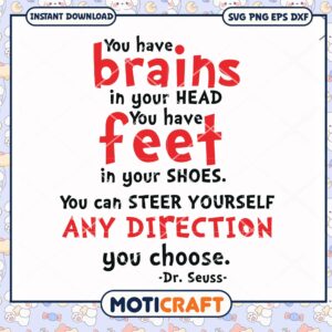 Inspiring Dr Seuss Quotes Instant Download PNG Art
