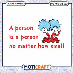Inspirational Quote PNG A Person is a Person Art