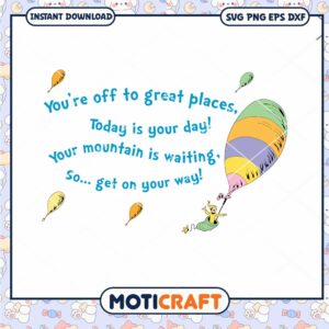 Inspirational Hot Air Balloon Quote PNG Art Printable