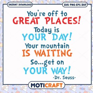 Inspirational Dr Seuss Quote Printable PNG Download