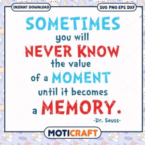 Inspirational Dr Seuss Quote Printable PNG Art Download