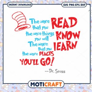 Inspirational Dr Seuss Quote PNG Download for Kids