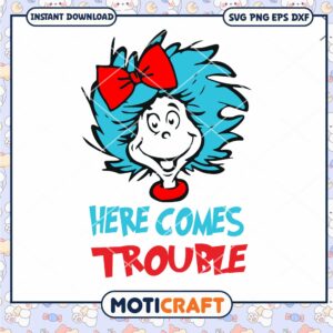 Here Comes Trouble PNG Download for Fun Designs