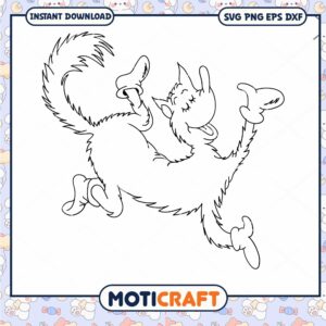 Happy Dancing Cat PNG Instant Download for Crafts