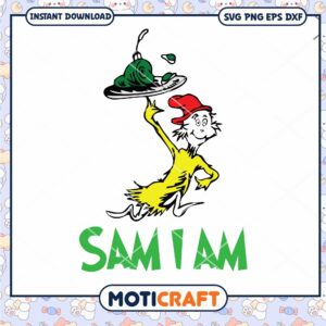 Green Eggs and Ham Sam I Am PNG Downloadable Art