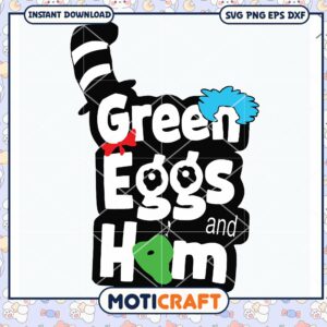 Green Eggs and Ham Fun Printable SVG PNG Design Download