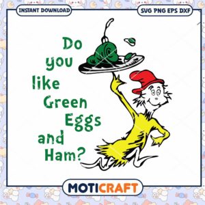 Green Eggs and Ham Fun Printable Instant Download PNG