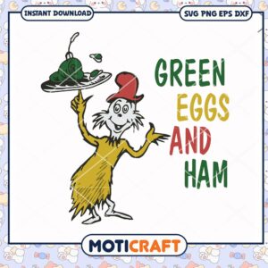 Green Eggs and Ham Fun Food Art Instant Download PNG