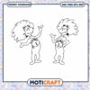 Funny Thing 1 and Thing 2 Character PNG Downloadable Art 2 Funny Thing 1 and Thing 2 Character PNG Downloadable Art