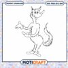 Funny Cartoon Wolf Character Outline for Kids Coloring PNG 2 Funny Cartoon Wolf Character Outline for Kids Coloring PNG
