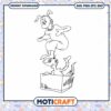 Funny Cartoon Dog and Fox Clipart Instant Download PNG
