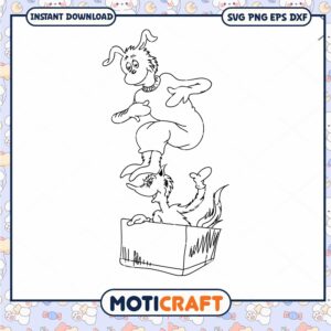 Funny Cartoon Dog and Fox Clipart Instant Download PNG