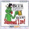 Funny Beer Themed PNG with Goat and Green Monster Design 2 Funny Beer Themed PNG with Goat and Green Monster Design