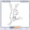 Funny Cartoon Cat Character Outline for Coloring Fun 2 Funny Cartoon Cat Character Outline for Coloring Fun
