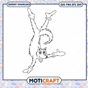 Funny Cartoon Cat Character Outline for Coloring Fun