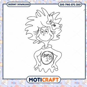 Fun Thing 10 Character Coloring Page Download PNG Image