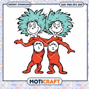 Fun Thing 1 and Thing 2 Downloadable PNG Art
