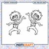 Fun Thing 1 and Thing 2 Dancing Character PNG Download 2 Fun Thing 1 and Thing 2 Dancing Character PNG Download