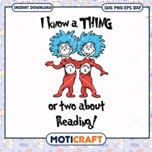 Fun Reading Design with Two Cartoon Characters PNG